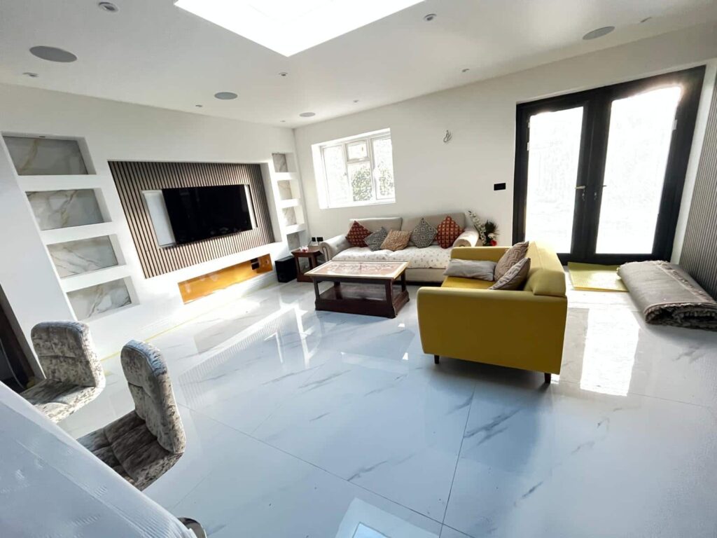 Sitting room furniture prepared for a professional house removal in Windsor Berkshire